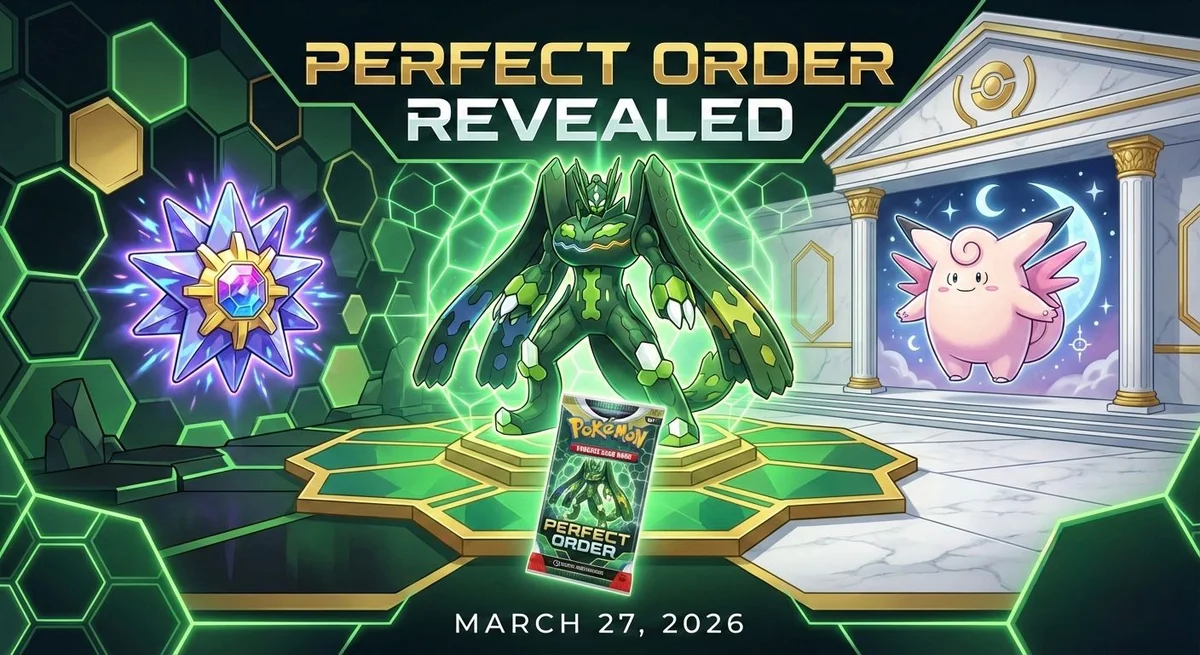 Perfect Order 2026 Pokémon TCG expansion featuring Mega Zygarde ex