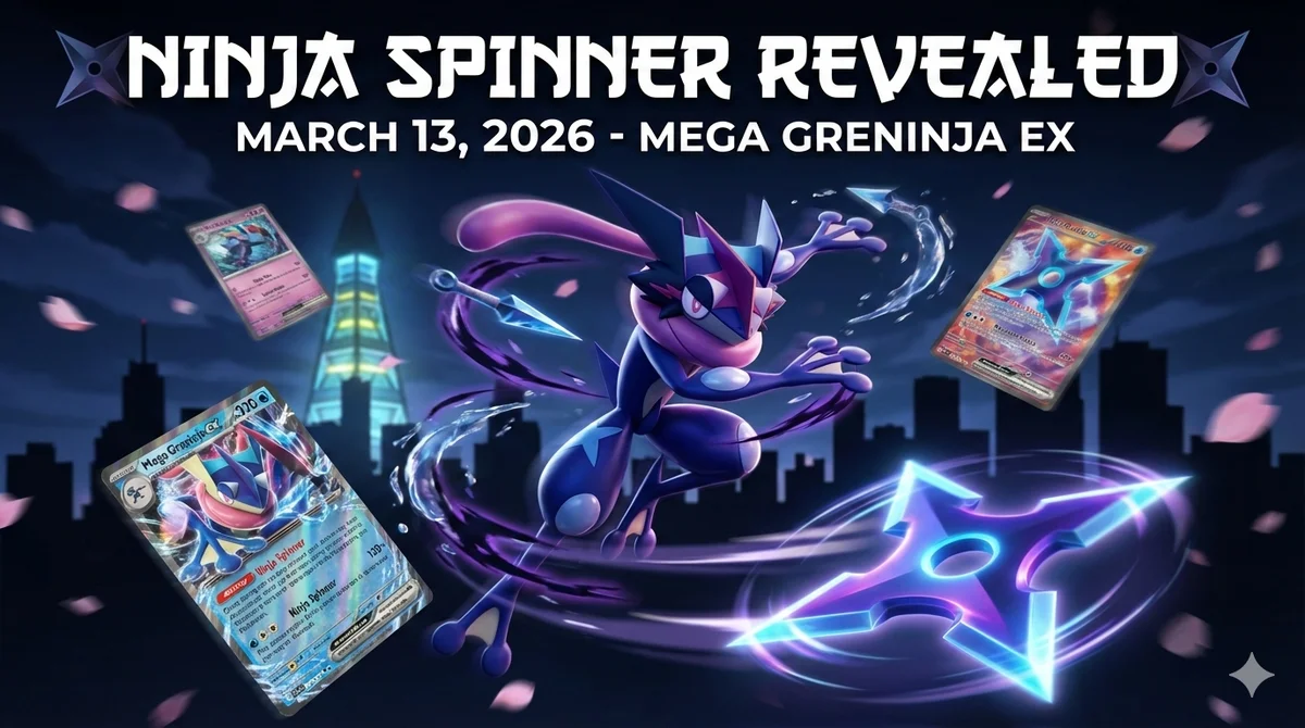 Ninja Spinner M4 Japanese Pokemon TCG expansion featuring Mega Greninja ex