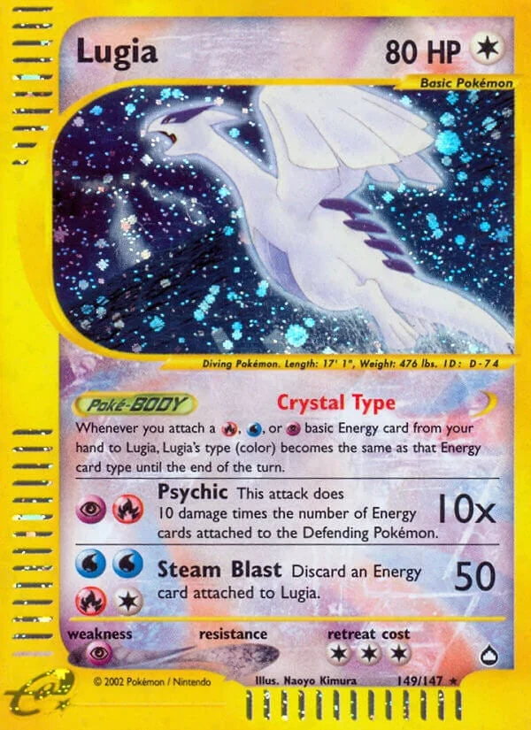 Crystal Lugia Aquapolis — 30th Celebration Classic Collection reprint