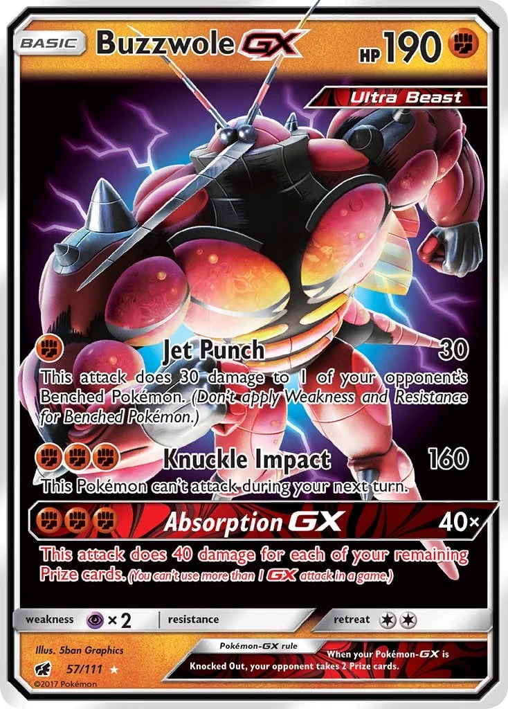 Buzzwole GX Crimson Invasion — 30th Celebration Classic Collection reprint