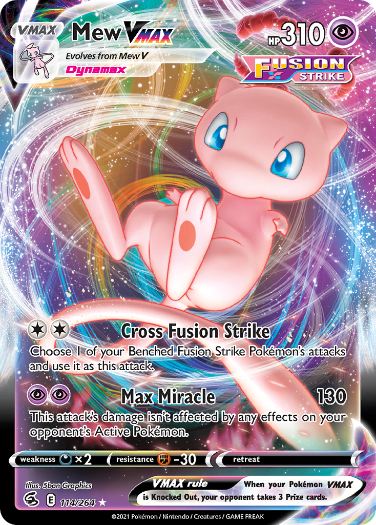 Mew VMAX Fusion Strike — 30th Celebration Classic Collection reprint
