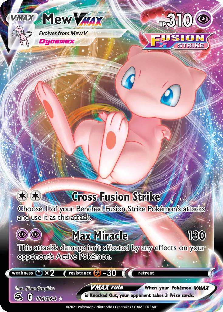 Mew VMAX Fusion Strike — 30th Celebration Classic Collection reprint