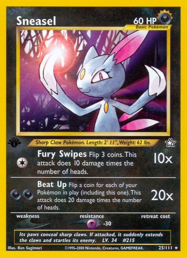 Sneasel Neo Genesis — 30th Celebration Classic Collection reprint