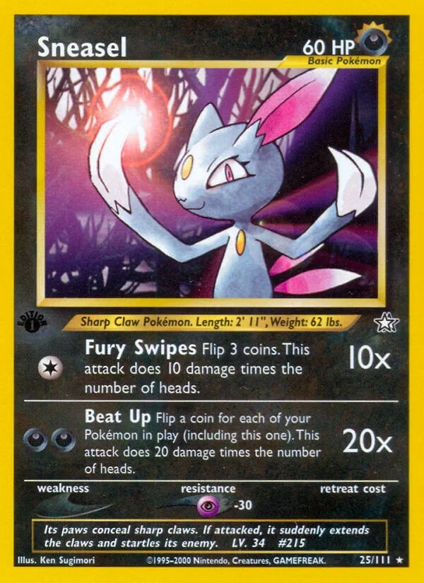 Sneasel Neo Genesis — 30th Celebration Classic Collection reprint
