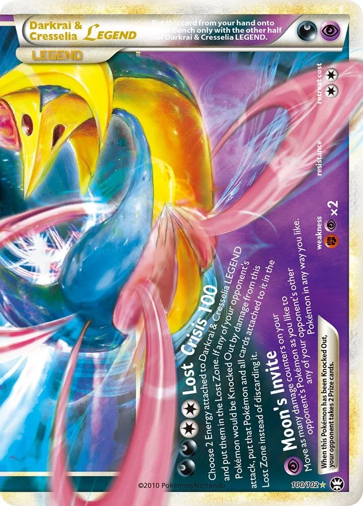 Darkrai and Cresselia LEGEND Bottom Half HS Triumphant — 30th Celebration Classic Collection reprint