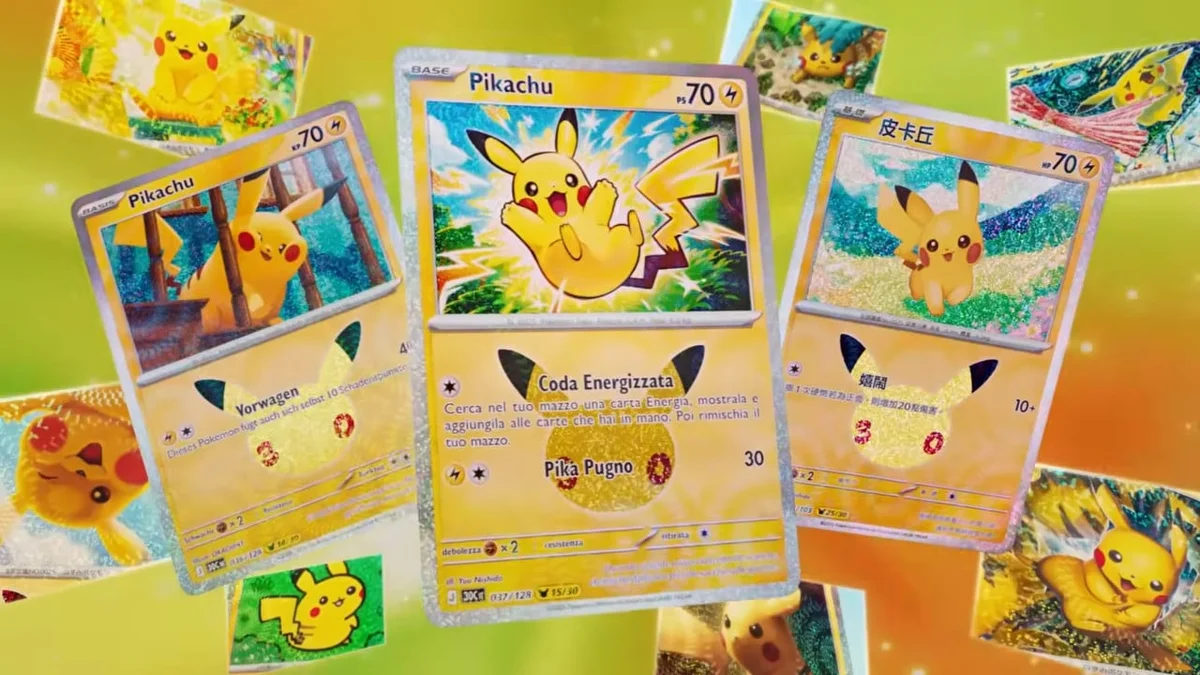 Pokémon TCG 30th Celebration set reveal — booster pack and card preview, September 2026.