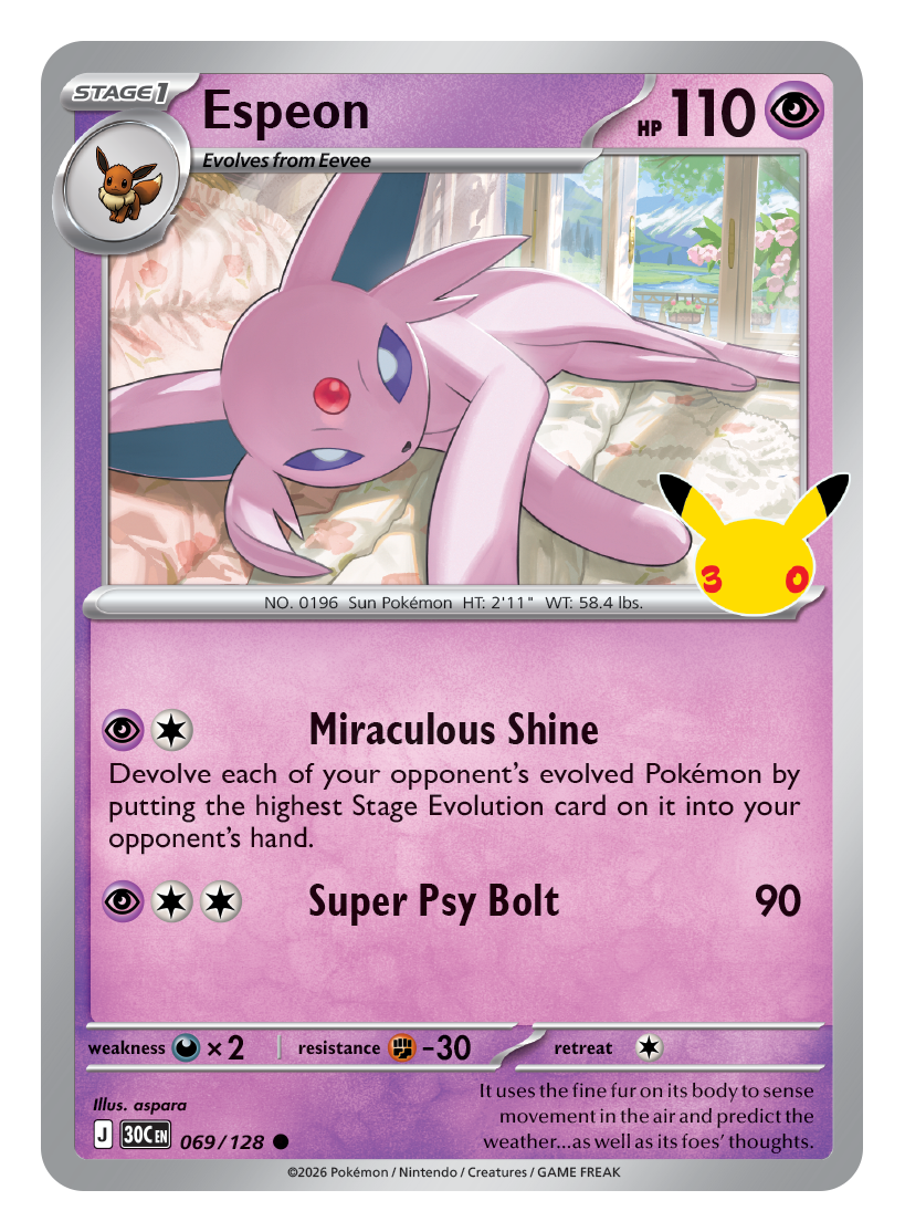 Espeon — 30th Celebration set card