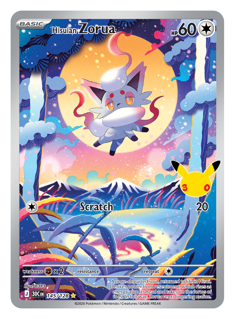 Hisuian Zorua — 30th Celebration set card