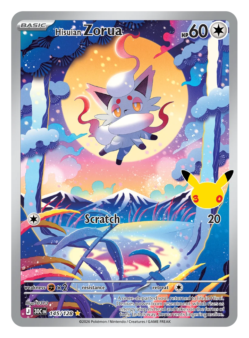 Hisuian Zorua — 30th Celebration set card
